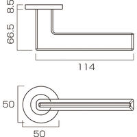 MK リベロレバーハンドル 表示錠 B/S50 サテンシルバー MLA-100087 1セット（直送品）