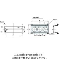 岩田製作所 圧力ゲージブラケット(アナログ用) オフセットタイプ1 PAD3ー01S 1セット(3個)（直送品）
