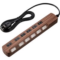 延長コード 電源タップ 2m 6個口 個別スイッチ 雷ガード ほこりシャッター ウォールナット ECT-1320W エレコム 1個