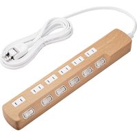 延長コード 電源タップ 3m 6個口 個別スイッチ 雷ガード ほこりシャッター オーク ECT-1330O エレコム 1個