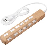 延長コード 電源タップ 2m 6個口 個別スイッチ 雷ガード ほこりシャッター オーク ECT-1320O エレコム 1個