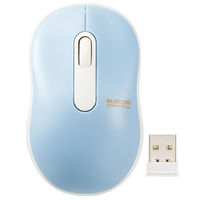 ワイヤレスマウス 静音マウス 無線 2.4GHz 3ボタン 抗菌 Sサイズ ブルー M-DY10DRSKBUL エレコム 1個（直送品）