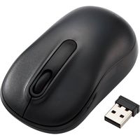 ワイヤレスマウス 静音マウス 無線 2.4GHz 3ボタン 抗菌 Mサイズ ブラック M-DY11DRSKBK エレコム 1個（直送品）