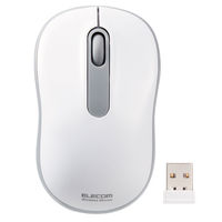 ワイヤレスマウス 静音マウス 無線 2.4GHz 3ボタン 抗菌 Mサイズ ホワイト M-DY11DRSKWH エレコム 1個（直送品）
