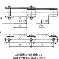 椿本チエイン 汎用大形コンベヤチェーン(DT仕様) RF12250ーDTーA3ーPL 1個（直送品）