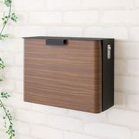 宮武製作所 メールボックス TEER ティール 幅350×奥行165×高さ255mm ブラウン MB-1300M_BR 1台（直送品）
