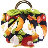 ヤマコー 花衣 大風呂敷 椿 黒 79390 1個（直送品）