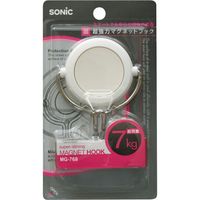 ソニック 超強力マグネットフック 7kg ブリスター 白 MG-768-W 1個