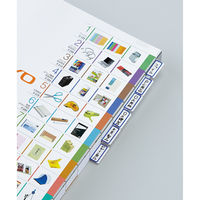 コクヨ タックインデックス樹脂ラベル 中 23×29mm タ-S121B 1セット(50シート:5シート入×10パック)