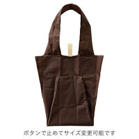 【エコバッグ】ヘッズ　マイチョイスブーケバッグ　ポリエステル/ブラウンー2　1セット（5枚入） EBP-2BQB