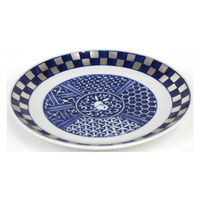 石丸陶芸 兎銀市松 プレート 185mm 6121530513 1枚（直送品）