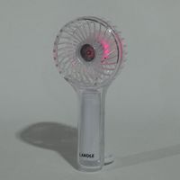 クリアカラビナ付きハンディファン クリア LAKOLE/ラコレ