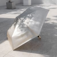 カラビナ付き晴雨&遮熱折り畳み傘 ゴールド LAKOLE/ラコレ