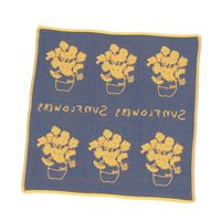 （世界の名作）ガーゼハンドタオル ひまわり LAKOLE/ラコレ