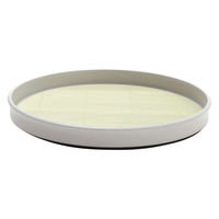 樹脂製そば皿 ライトグレー 1セット（1枚×2） LAKOLE/ラコレ