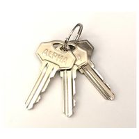 アルファ ステンレス南京錠(カギ違い) No.N2740-40 KD 1セット 68-5103-30（直送品）