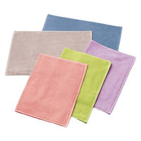 インド綿タオル地バスマット 5色組 1セット（5色各1パック×3：計15個）