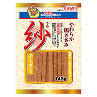 ドギーマン 紗 やわらか鶏ささみ チーズ入り 国産 145g 1セット（1袋×6）ドッグフード 犬用 おやつ