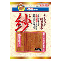 ドギーマン 紗 やわらか鶏ささみ 砂ぎも入り 国産 145g 1セット（1袋×6）ドッグフード 犬用 セミモイスト おやつ