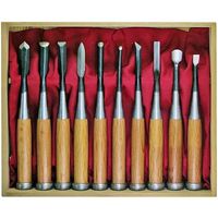 嘉孝製作所 叩き木彫のみ 10本組 63-5473-62 1組（直送品）