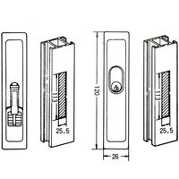 和気産業 アルミサッシ用玄関引戸錠 ウエスト MJ305 1セット 65-6672-69（直送品）