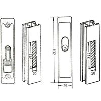 和気産業 アルミ引戸玄関錠 MJ311 1セット 65-6672-71（直送品）