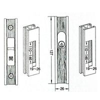 和気産業 アルミ引戸玄関錠 MJ327 1セット 65-6672-72（直送品）
