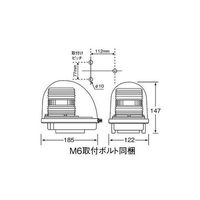 小糸製作所 赤色AC100V警光灯 2N型 FL-2NER 1個 64-8078-84（直送品）
