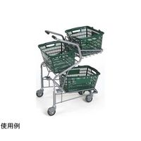 大和産業 3個載せショッピングカート シルバー W566×D697×H925mm PY983AE-C100 1台 65-5646-98（直送品）