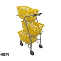大和産業 3個載せショッピングカート グレー W434×D633×H990mm YT99M-C100 1台 65-5647-03（直送品）