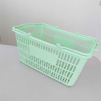 大和産業 買い物かご ライトグリーン 5個入 SL-30 1セット(5個) 67-6600-44（直送品）