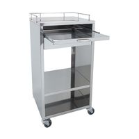 スギモト産業 パソコンカート ステンレス製 W500×D450×H1000mm スライドテーブル付 完成品 OA-104B 1台（直送品）