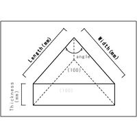 単結晶ダイヤモンド(ダイヤモンド工具用途)DEーT<上下面(100)> 3×3×1.2mm CMMT40AA-303012/80 1個（直送品）