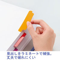 マルマン　ファイルインデックス　ラミネートタブ　A4タテワイド 30穴　5山　LT3005F　1袋（10組入）（わけあり品）