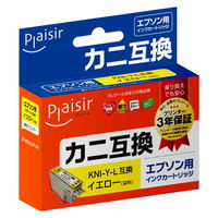 プレジール エプソン（EPSON）用 互換インク PLE-EKNIL-Y イエロー KNI-Y-L対応 1個