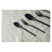 佐藤金属興業 ブラック スモールスプーン 118360 1セット(5個)（直送品）
