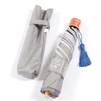 幾何学模様刺しゅうミニ日傘 グレー studio CLIP