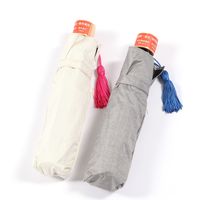 幾何学模様刺しゅうミニ日傘 ホワイト studio CLIP