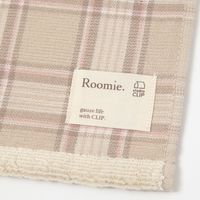 チェックガーゼパイルフェイスタオル ベージュ studio CLIP