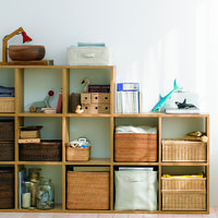 無印良品 重なるラタン長方形バスケット 大 （Ｖ）約幅３６×奥行２６×高さ２４ｃｍ 良品計画