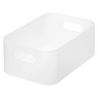 無印良品 再生ポリプロピレン入りメイクボックス １／２ 約１５０×２２０×８６ｍｍ 1セット（1個×2） 良品計画