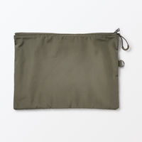 無印良品 ポリエステルダブルファスナーケース カーキ Ｌ 約１９×２７ｃｍ 良品計画