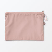 無印良品 ポリエステルダブルファスナーケース ピンク Ｌ 約１９×２７ｃｍ 良品計画