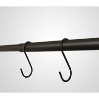 清水 ラブリコ IXK-8 伸縮アイアンロッド ブラック M 1本 & SH-ISH100K アイアンSフック 4個 1セット（直送品）