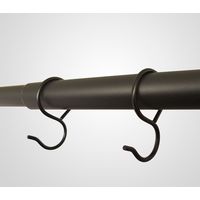 清水 ラブリコ IXK-9 伸縮アイアンロッド ブラック L 1本 & SH-IPH25K アイアンPフック 4個 1セット（直送品）