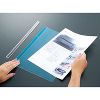 コクヨ　レールクリヤーホルダー＜カラーズ＞(PET)　A4タテ　約20枚収容　スカイブルー　　フ-TPC760B　1セット(10冊)