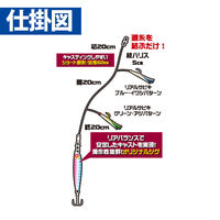 ハヤブサ HA280-50-1 堤防ジギングサビキ 2本鈎 1袋（直送品）