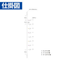 ハヤブサ HS384-1-0.6 豆アジ ラメ留 白 8本鈎 1袋（直送品）