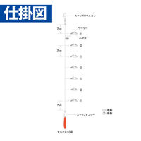 ハヤブサ HS513-5-1 チカ専 ハゲ 秋田7本鈎 1袋（直送品）
