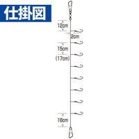 ハヤブサ HS521-3-0.6 速技 ウーリーフッ素 8本鈎 1袋（直送品）